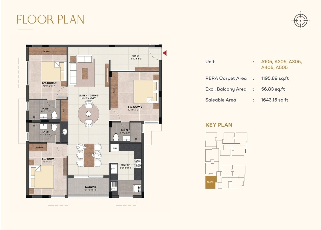 Wing A - Flat 5 Floor Plan